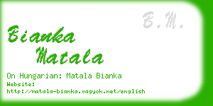 bianka matala business card